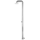 vidaXL rozsdamentes acél kerti zuhany barna aljjal 230 cm