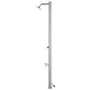 vidaXL rozsdamentes acél kerti zuhany szürke aljjal 220 cm