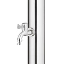 vidaXL rozsdamentes acél kerti zuhany szürke aljjal 220 cm