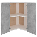 vidaXL “Lyon” betonszürke szerelt fa függő sarokszekrény