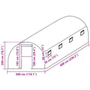 vidaXL zöld melegház pótponyva (18 m²) 300 x 600 x 200 cm