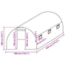 vidaXL átlátszó melegház pótponyva (13,5 m²) 3 x 4,5 x 2 m