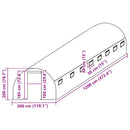 vidaXL átlátszó melegház pótponyva (36 m²) 3 x 12 x 2 m
