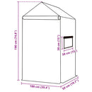 vidaXL zöld melegház pótponyva (0,5 m²) 50 x 100 x 190 cm