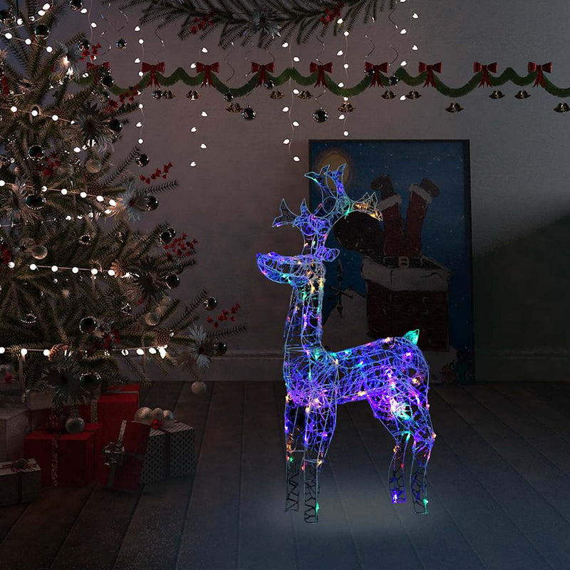 vidaXL akril karácsonyi rénszarvas dekoráció 90 LED-del 60x16x100 cm
