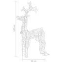 vidaXL akril karácsonyi rénszarvas dekoráció 90 LED-del 60x16x100 cm