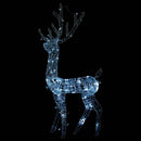 vidaXL hideg fehér rénszarvasos karácsonyi dísz 140 LED-del 128 cm