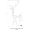 vidaXL hideg fehér rénszarvasos karácsonyi dísz 140 LED-del 128 cm