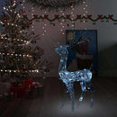 vidaXL hideg fehér rénszarvasos karácsonyi dísz 140 LED-del 128 cm