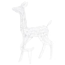 vidaXL 160 LED-es meleg fehér akril karácsonyi rénszarvascsalád