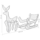 vidaXL karácsonyi rénszarvasos-szános hálós díszvilágítás 432 LED-del