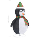 vidaXL dekoratív luxus szövet karácsonyi LED-es pingvinfigura 60 cm