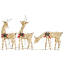 vidaXL meleg fehér/fehér hálós karácsonyi rénszarvas család 270x7x90cm