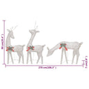 vidaXL meleg fehér/fehér hálós karácsonyi rénszarvas család 270x7x90cm