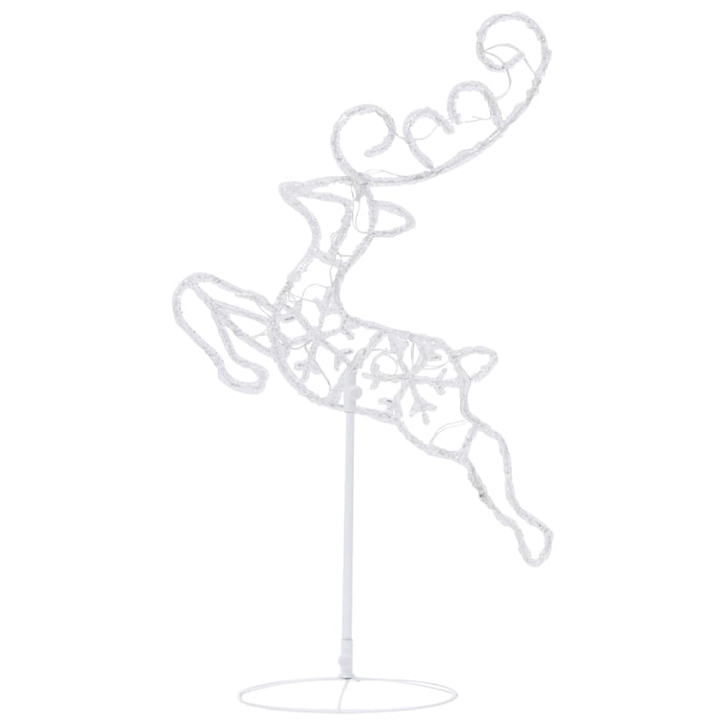 vidaXL színes akril karácsonyi repülő rénszarvas és szán 260x21x87cm