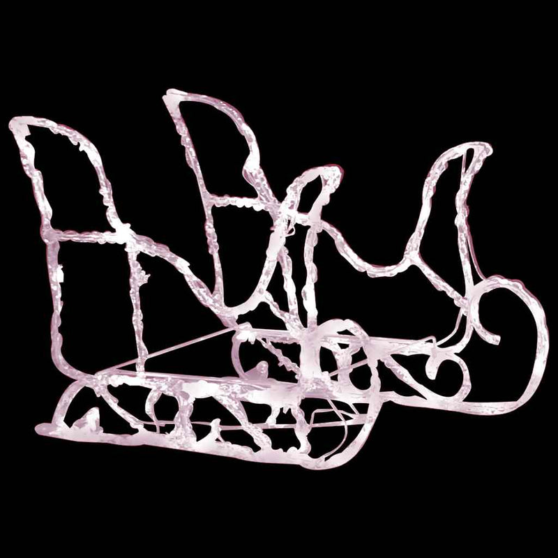 vidaXL akril rénszarvasos-szános karácsonyi dísz 160 LED-del 130 cm