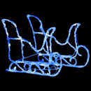 vidaXL akril rénszarvasos-szános karácsonyi dísz 160 LED-del 130 cm