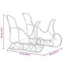 vidaXL akril rénszarvasos-szános karácsonyi dísz 160 LED-del 130 cm