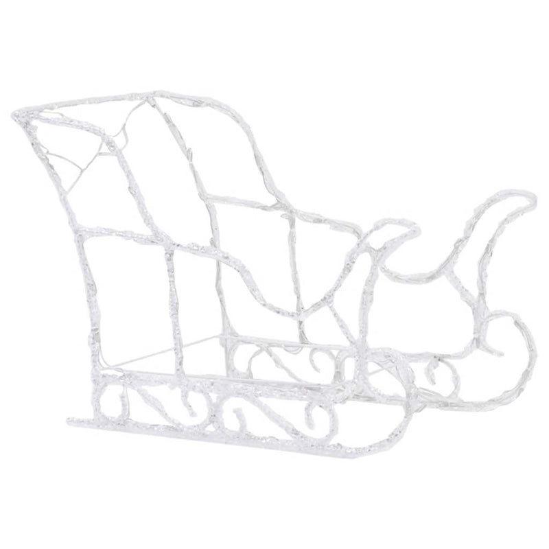 vidaXL akril rénszarvasos-szános karácsonyi dísz 160 LED-del 130 cm