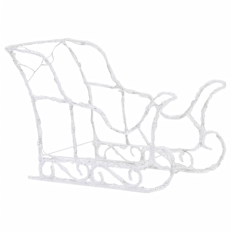 vidaXL akril rénszarvasok és szán karácsonyi dekoráció 280x28x55 cm