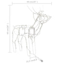 vidaXL 3 részes karácsonyi rénszarvas díszvilágítás 229 LED-del