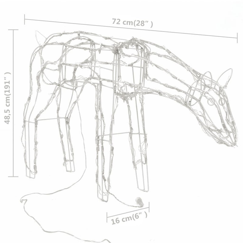 vidaXL 3 részes karácsonyi rénszarvas díszvilágítás 229 LED-del