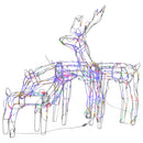 vidaXL 3 részes karácsonyi rénszarvas díszvilágítás 229 LED-del