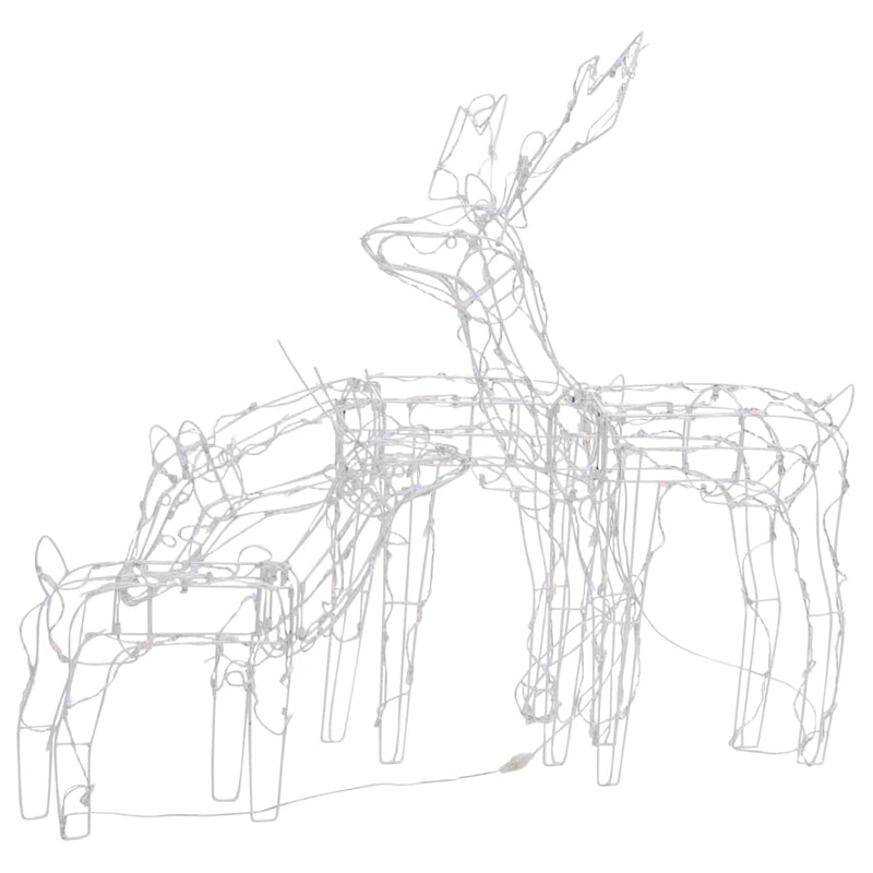 vidaXL 3 részes karácsonyi rénszarvas díszvilágítás 229 LED-del