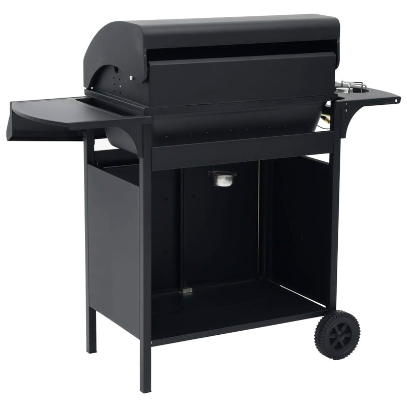 vidaXL fekete gázgrillsütő 4+1 főzőfelülettel