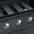 vidaXL fekete gázgrillsütő 4+1 főzőfelülettel