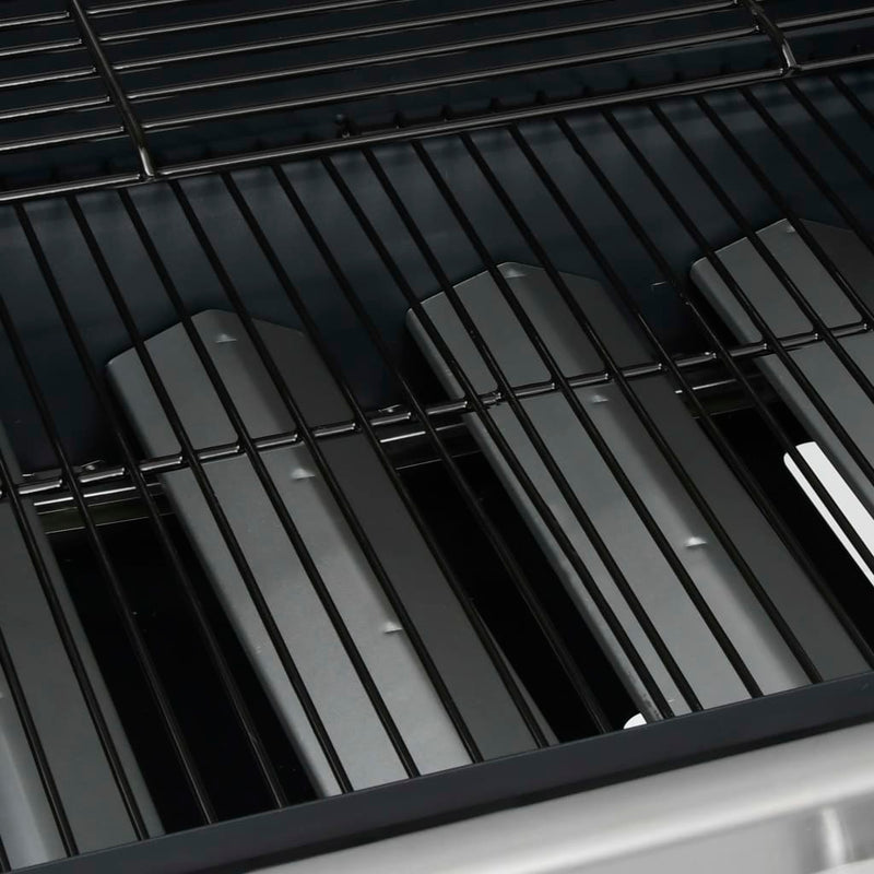 vidaXL fekete és ezüst gázgrillsütő 4+1 főzőfelülettel
