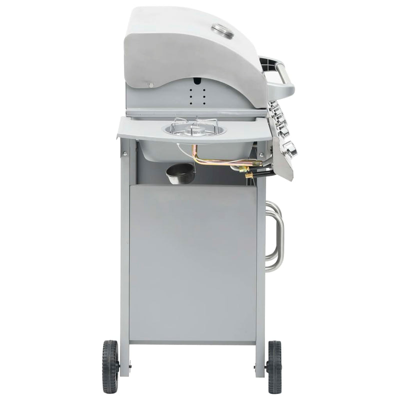 vidaXL ezüst gázgrillsütő 4+1 főzőfelülettel