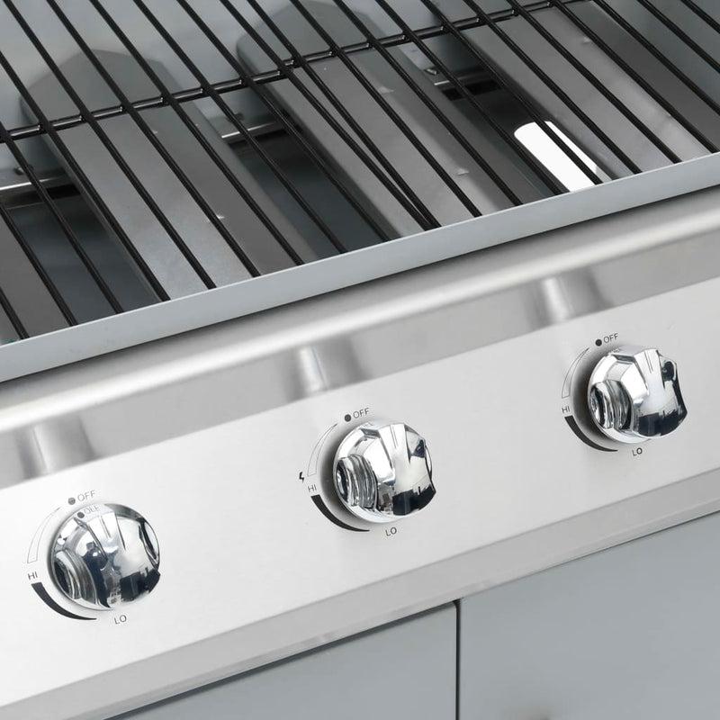 vidaXL ezüst gázgrillsütő 4+1 főzőfelülettel
