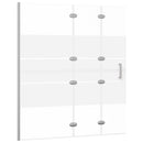 vidaXL fekete ESG zuhany-harmonikaajtó 120 x 140 cm