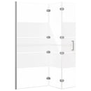 vidaXL fekete ESG zuhany-harmonikaajtó 120 x 140 cm