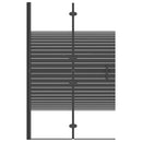 vidaXL fekete ESG zuhanykabin összecsukható ajtóval 80 x 140 cm