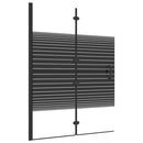 vidaXL fekete ESG zuhanykabin összecsukható ajtóval 100 x 140 cm