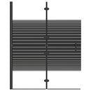 vidaXL fekete ESG zuhanykabin összecsukható ajtóval 100 x 140 cm