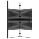 vidaXL fekete ESG zuhanykabin összecsukható ajtóval 120x140 cm