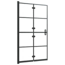 vidaXL fekete ESG zuhanykabin összecsukható ajtóval 80 x 140 cm