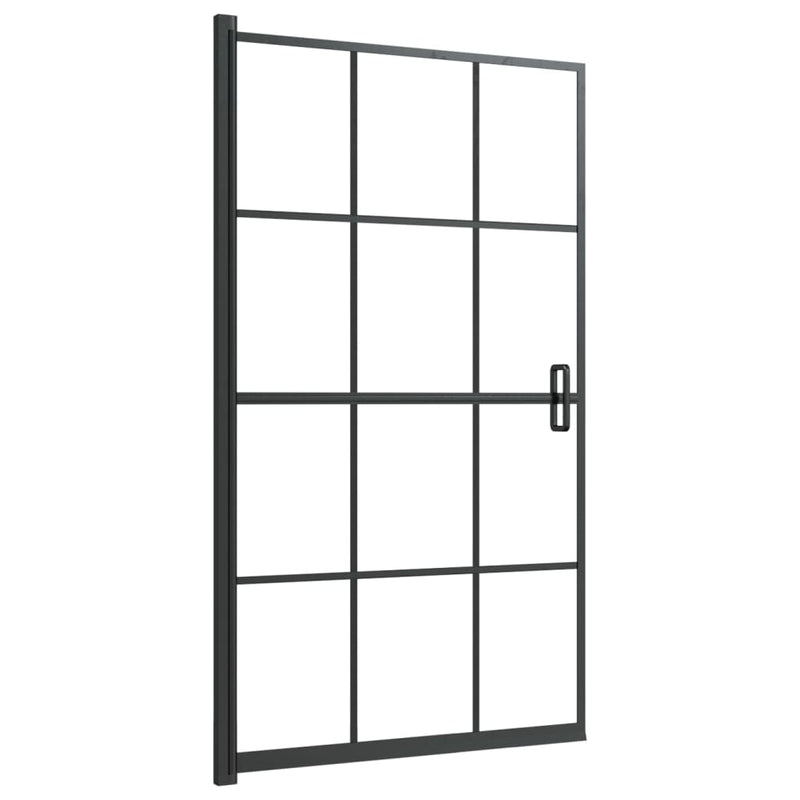 vidaXL fekete ESG zuhanykabin 80 x 140 cm