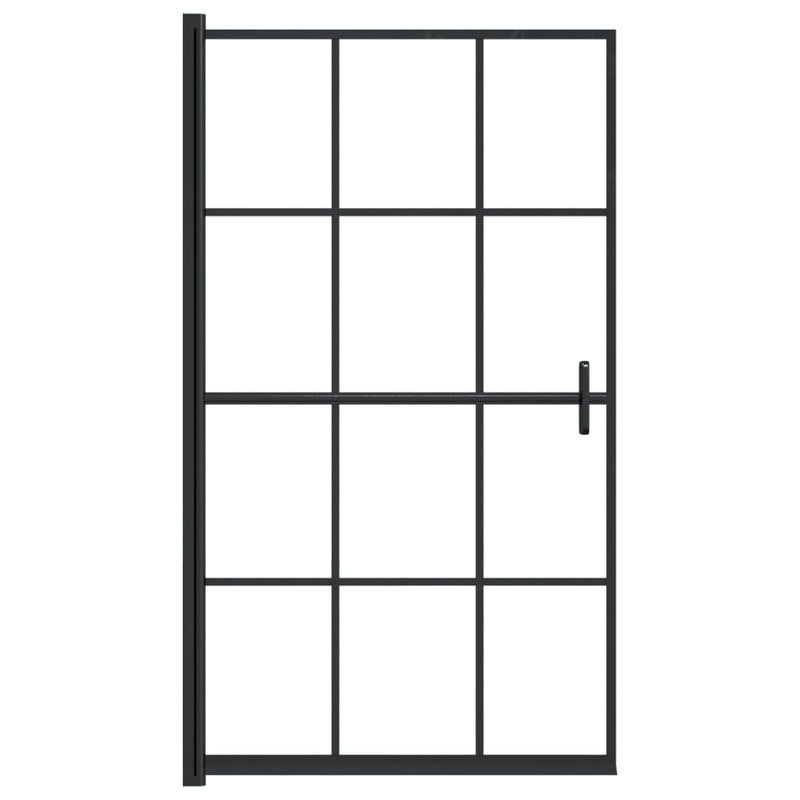 vidaXL fekete ESG zuhanykabin 80 x 140 cm