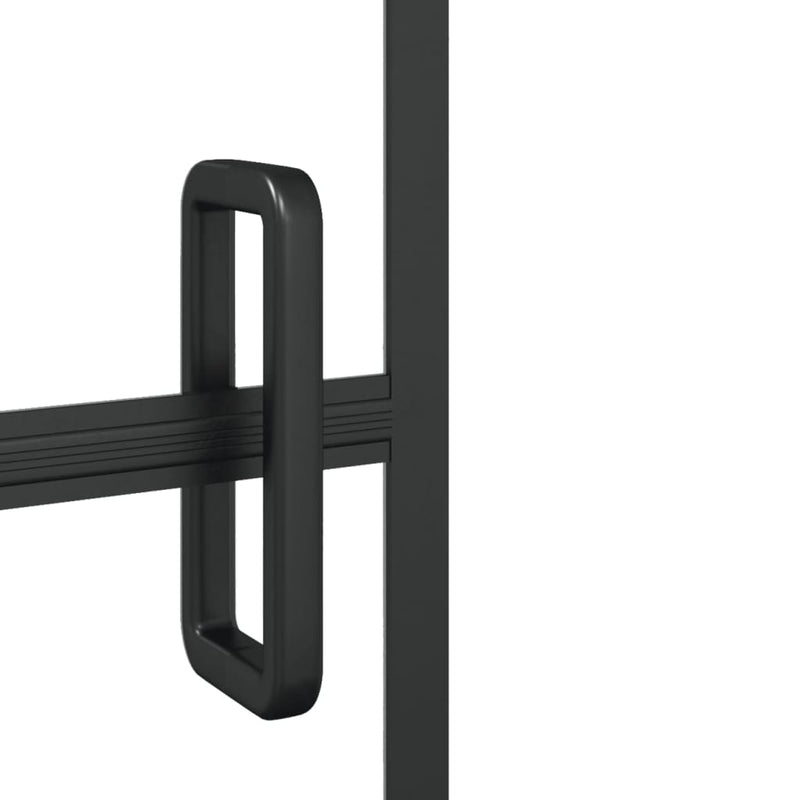 vidaXL fekete ESG zuhanykabin 80 x 140 cm