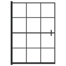 vidaXL fekete ESG zuhanykabin 100 x 140 cm