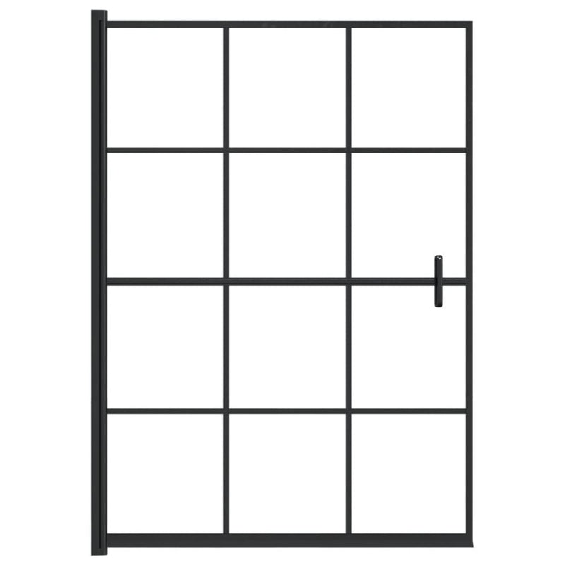 vidaXL fekete ESG zuhanykabin 100 x 140 cm