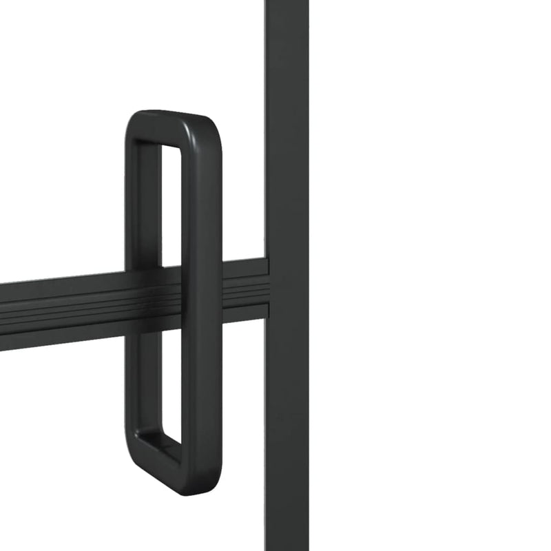 vidaXL fekete ESG zuhanykabin 100 x 140 cm