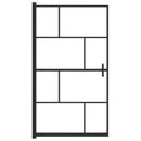 vidaXL fekete ESG zuhanykabin 80 x 140 cm
