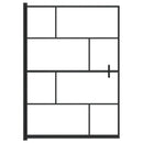 vidaXL fekete ESG zuhanykabin 100 x 140 cm