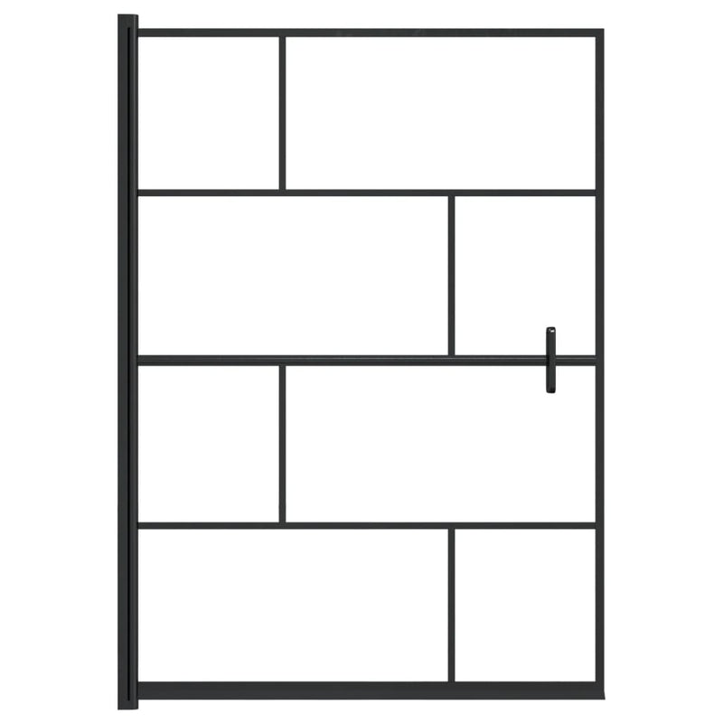 vidaXL fekete ESG zuhanykabin 100 x 140 cm