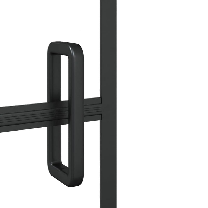 vidaXL fekete ESG zuhanykabin 100 x 140 cm